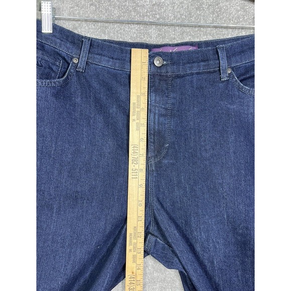 Gloria Vanderbilt Amanda Straight Leg Jeans Womens Missy‎ Size 14 Dark Wash Blue - Picture 10 of 12